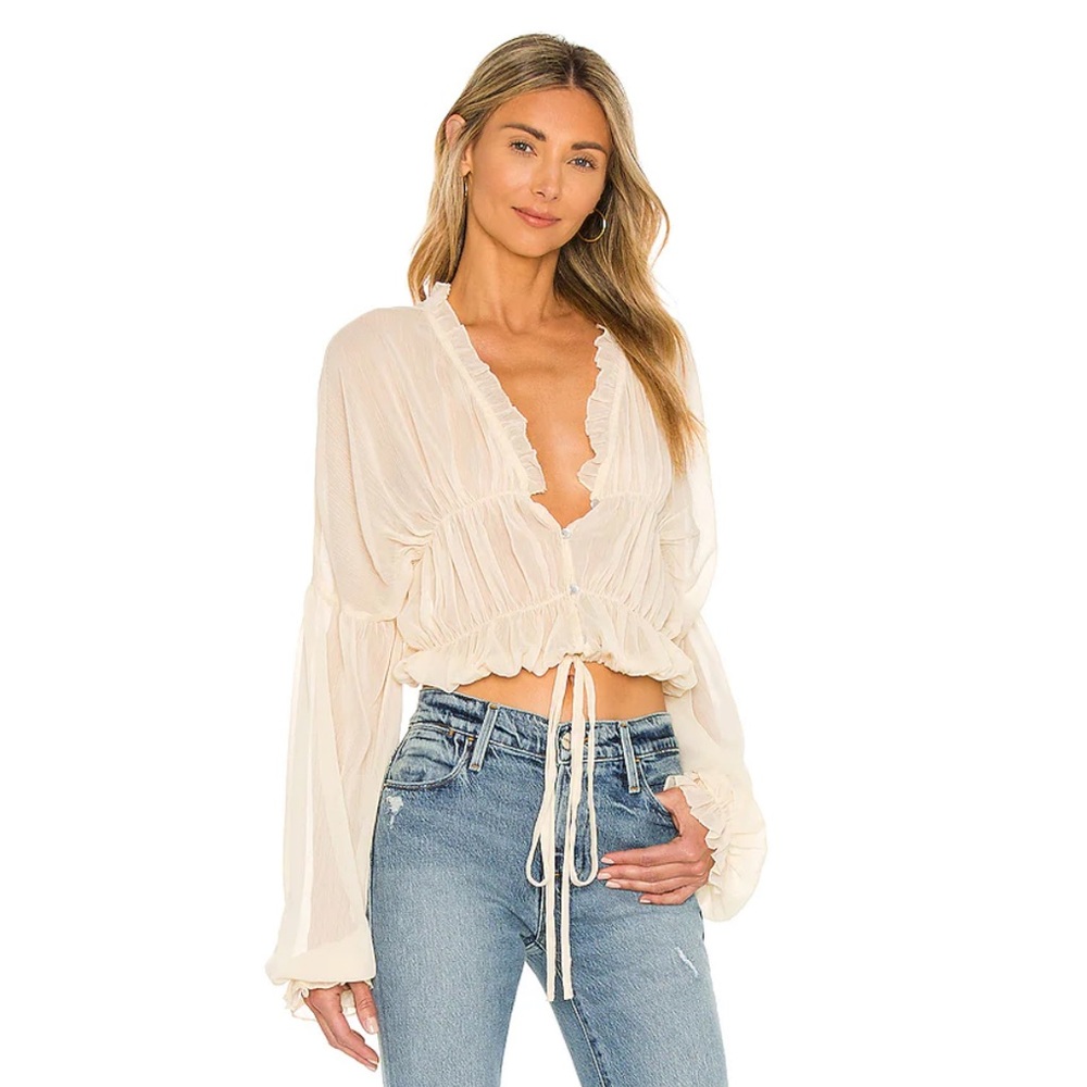SNDYS Bali Top in Cream S